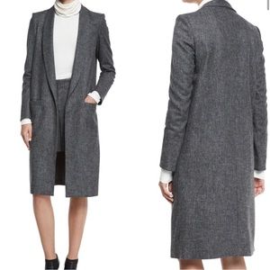 Alice + Olivia Kylie Long Shawl-Collar Jacket, Charcoal